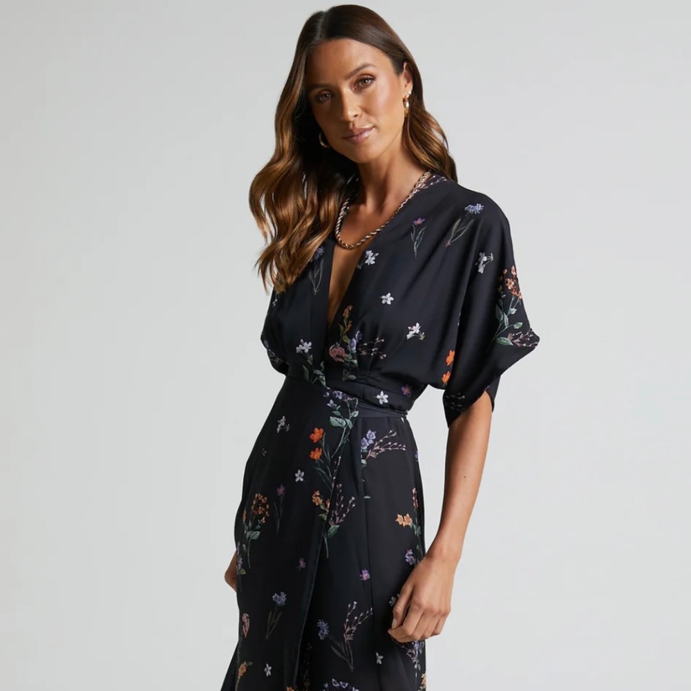 Floral Kimono Wrap Dress